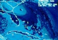 Hurricane Hugo Radar Image, 1989