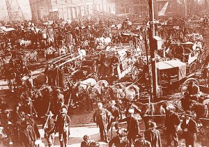 Refugees Flee San Francisco, 1906
